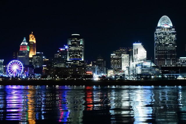 city lights night skyline