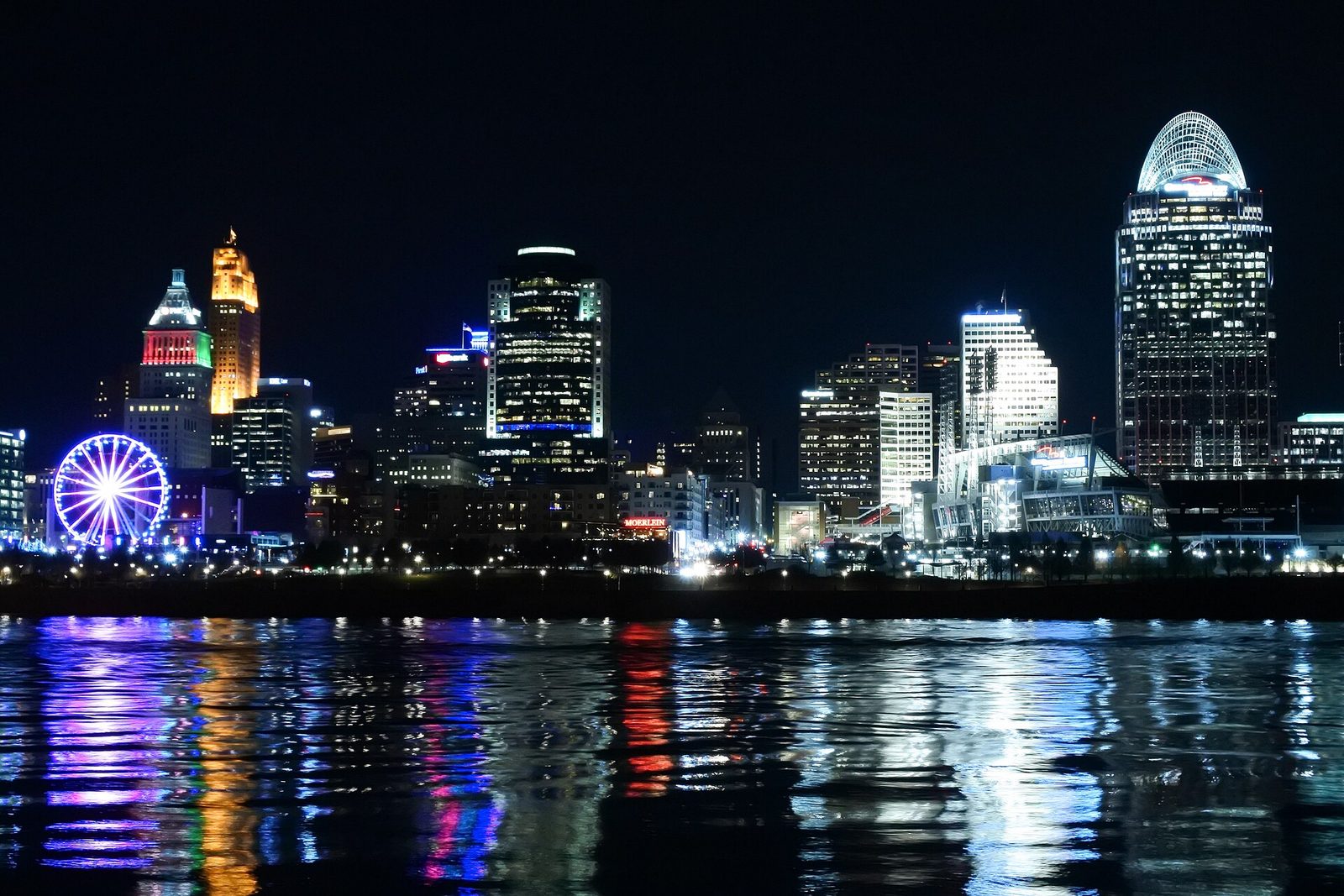 city lights night skyline