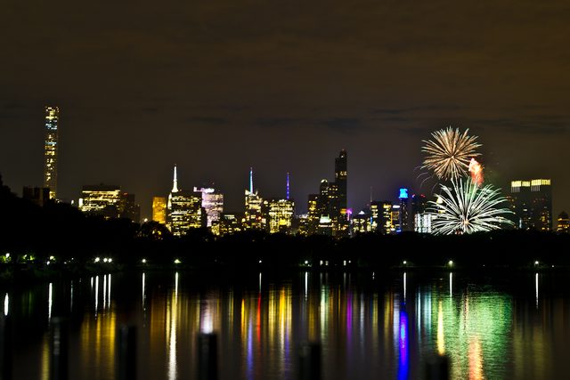 fireworks over stadium