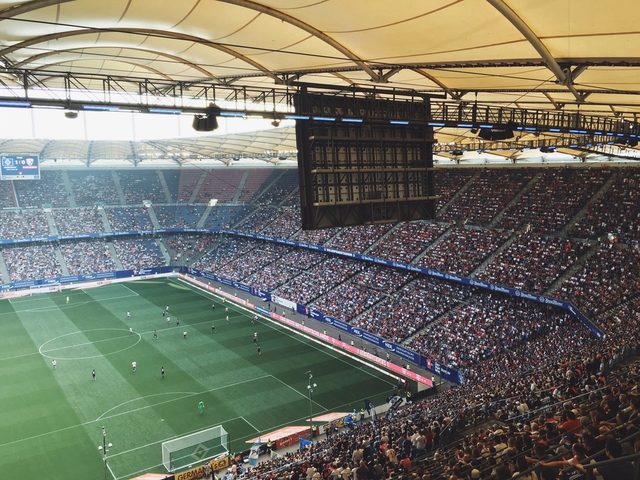 packed stadium crowd