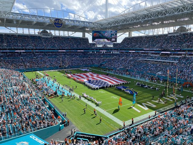 Miami Dolphins game day at Hard Rock Stadium