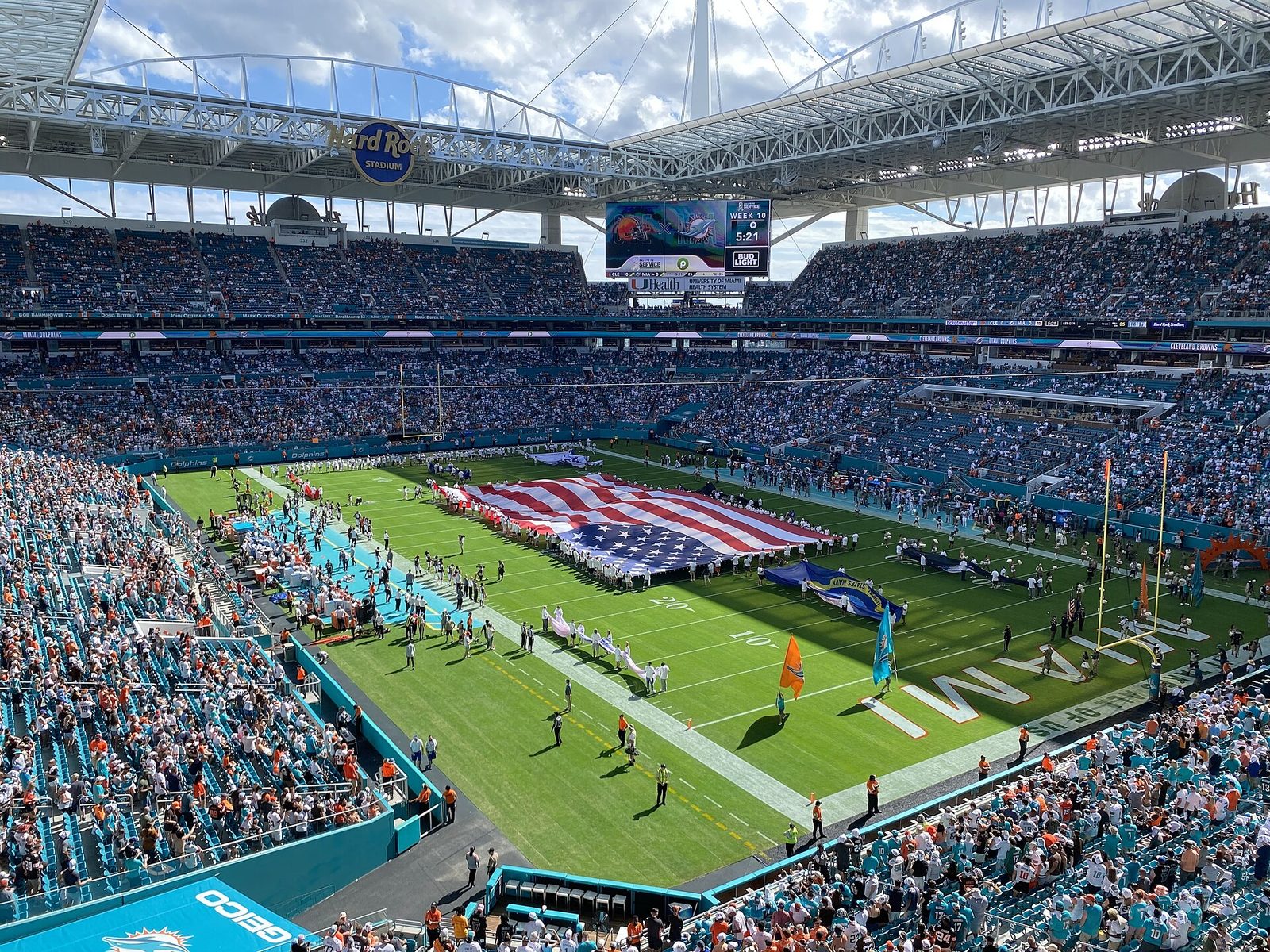 Miami Dolphins game day at Hard Rock Stadium